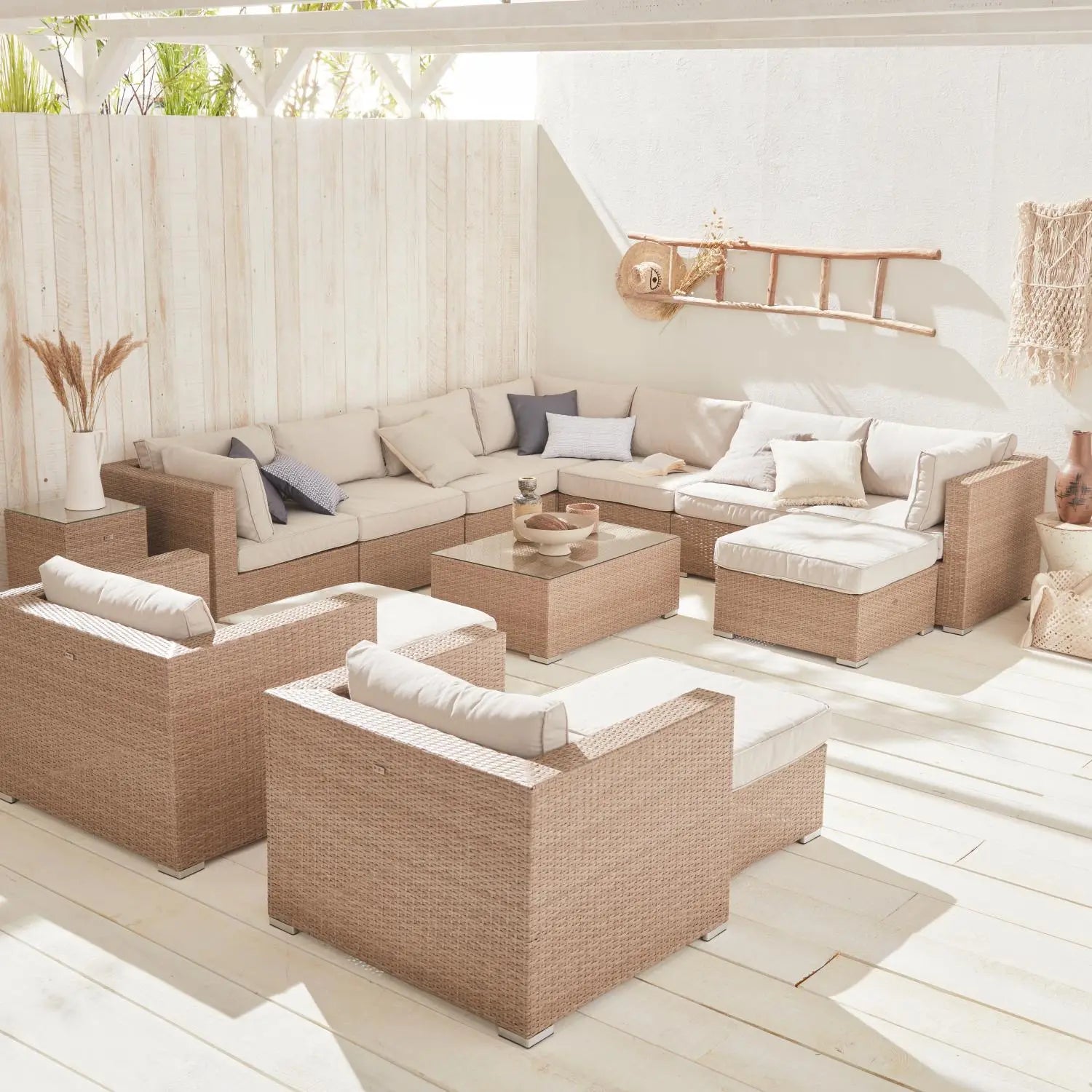 Gartenmöbel-Set für 12-14 Personen aus Polyrattan TRIPOLI – novalenhaeco