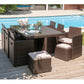 Conjunto de Jardim Encaixável 10 Lugares em Resina Trançada
