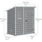 Abrigo de Jardim Resina Cinzento Monopente com Soalho 1,6m² Premium Keter