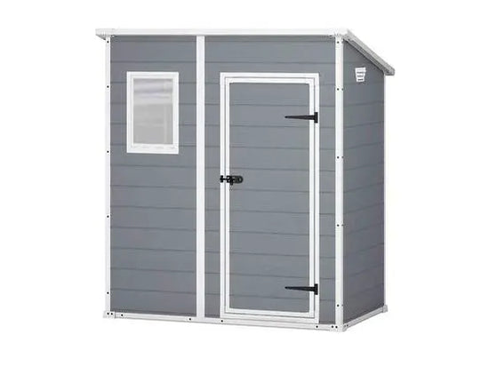 Abrigo de Jardim Resina Cinzento Monopente com Soalho 1,6m² Premium Keter