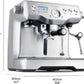 Cafetera Express Sage Dual Boiler SES920BSS4EEU1, 2200 W, 15 bar, 2,5 L, 2 Tazas, Pantalla LCD, Acero Inoxidable