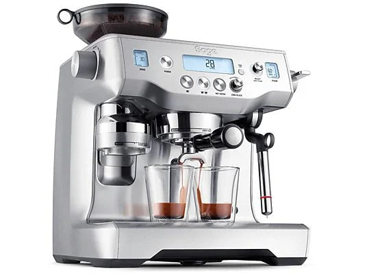 Máquina de Café Expresso Sage Oracle SES980BSS4EEU1, 2400 W, 15 bar, 2,5 L, 2 Chavénas, Ecrã LCD, Aço Inoxidável