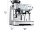 Máquina de Café Expresso Sage Oracle SES980BSS4EEU1, 2400 W, 15 bar, 2,5 L, 2 Chavénas, Ecrã LCD, Aço Inoxidável