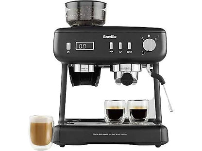 Máquina de Café Expresso Breville Barista Max+ VCF152X, 1600 W, 15 bar, Até 3 Chavénas, Moinho Tap&Go, Preto