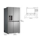 Frigorífico Americano LG GSLC41PYPE, 638 L, Total No Frost, Dispensador sem Ligação à Rede, Inox