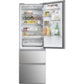 Frigorífico Combinado Haier 3D 60 Série 5 HTW5618CNMG, 360 L, Total No Frost, Classe C, Inox