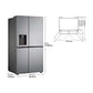 Frigorífico Americano LG GSLV71PZTD, 635 L, Total No Frost, Classe D, Dispensador sem Ligação à Rede, Inox
