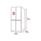 Frigorífico Americano LG GSLV71PZTD, 635 L, Total No Frost, Classe D, Dispensador sem Ligação à Rede, Inox
