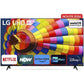 TV LG 55UT80006LA Preto, 55 Polegadas 4K UHD | webOS Smart TV α5 AI Gen7