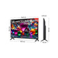 TV LG 43UA75006LA Preto, 43 Polegadas 4K UHD | Smart TV webOS α7 AI Gen8