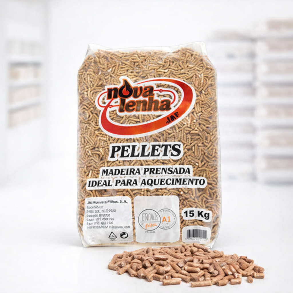 Pellets NovaLenha A1 Plus Certificados – Palete 1155kg Pinho 100% Natural Entrega Rápida em Portugal e Espanha