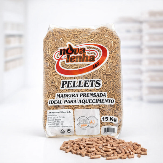Pellets NovaLenha A1 Plus Certificados – Palete 1155kg Pinho 100% Natural Entrega Rápida em Portugal e Espanha