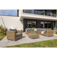 Conjunto de Jardim 6 Lugares em Resina Trançada Mel MONTMARTRE